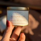Autumn Air - Wet Leaves, Spiced Apple, Pine, Cedar 3 oz Soy Fall Candle