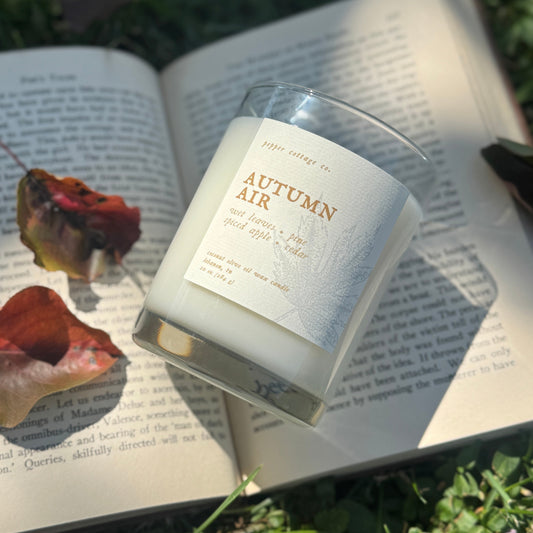 Autumn Air - Wet Leaves, Spiced Apple, Pine, Cedar | 10 oz Coconut Olive Oil Blend Fall Candle