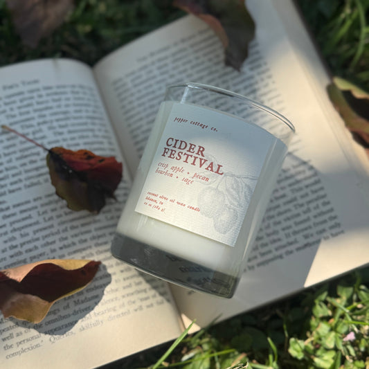 Cider Festival - Crisp Apple, Pecan, Bourbon, Sage | 10 oz Coconut Olive Oil Wax Fall Scented Candle