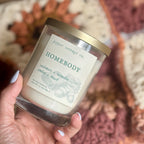 Homebody 10 oz Soy Candle Jar | Cashmere. Vanilla, Amber, Musk | Cozy Vanilla Scented Candle